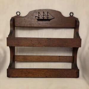 Wood Spice Rack – 2 Shelves – Wall Mount or Freestand - Vintage 13x13